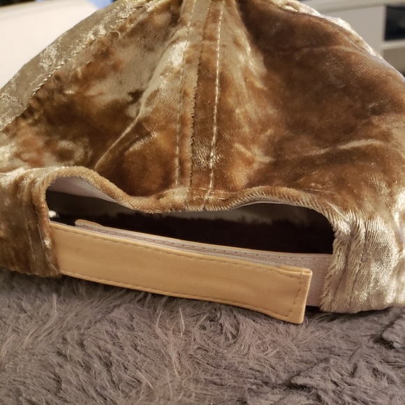 Light Taupe Velvet Cap #829-T - Picture 5 of 5